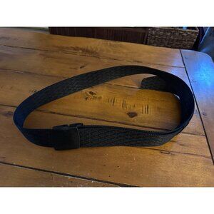 Adjustable Black Nylon Web Belt With Plastic Buckle